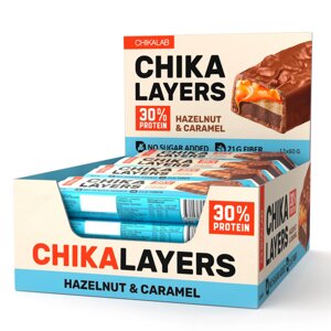 Протеиновый батончик Chikalab – Chika Layers - Лесной орех с карамелью