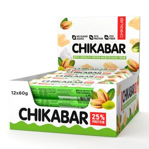 Протеиновый батончик Chikalab – Chikabar - Фисташковый крем (12 шт.)