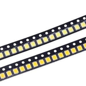 100 шт SMD LED 2835 чипов 1 Вт 3 В 6 В 9 В 18 В 120-130 лм белый теплый поверхностный монтаж на печатной плате светоизлу