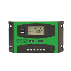 12 В 24 В 10A 20A 30A 40A 50A 60 А PWM Солнечная Контроллер заряда LCD Дисплей Двойной USB