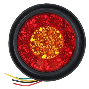 12V 16LED Сигнальный светильник стоп-сигнала и заднего фонаря круглой формы для грузовика, прицепа, фургона