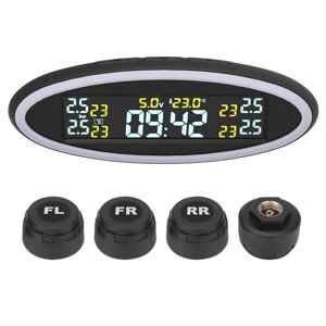 12V Авто TPMS Система контроля давления в шинах с окружающим освещением OBD Автоматическая охранная сигнализация Внешняя