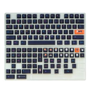 131 Keys Underworlds PBT Keycap Set Cherry Profile Пятисторонняя сублимация Custom Keycaps для клавиатур Механический