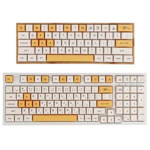 140 Key PBT Keycap XDA Profile Индивидуальный минималистичный белый мед Молоко Английский / японский Keycap для Механиче