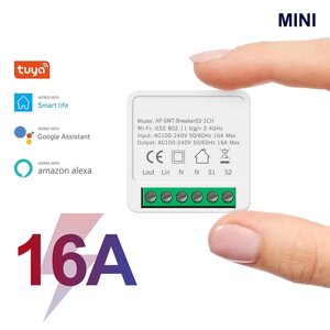 16A Mini Smart Wifi DIY Switch Support 2 Way Control Модуль автоматизации умного дома Работа с приложением Alexa Google