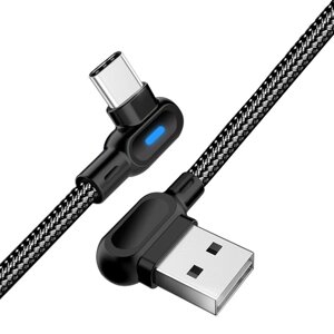 2.1A USB-A–Тип-C Кабель для быстрой зарядки и передачи данных Nylon Кабель с плетеным сердечником 1M/длина 2 м для Samsu