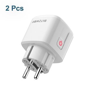 [2 шт. BlitzWolf BW-SHP15 Zigbee 3.0 16A 3680 Вт Smart Plug Беспроводное питание Разъем Розетка EU Plug APP Дистанцион