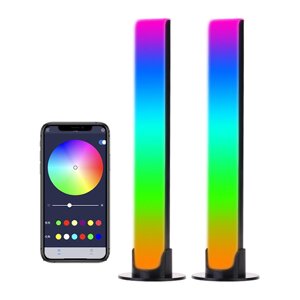 2 шт., креативная RGB музыкальная звуковая световая панель 5V, USB, управление приложением, светодиодная музыка, ритм, н