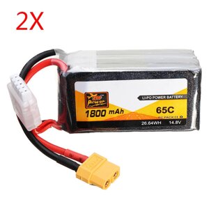 2 шт Zop питания 14.8V 1800mah 65c 4S липо батарея XT60 штекер