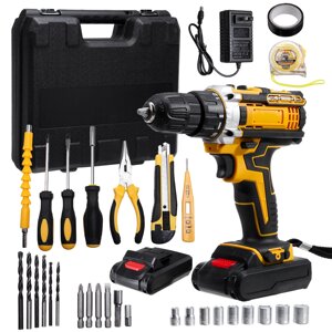 2000rpm 38Nm 21V Lithium Electric Impact Hammer Drill Wood Drilling Отверткаs with Батарея