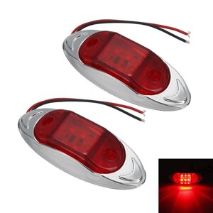 2PCS 24V 6LED индикатор габаритных огней Авто прицеп грузовик фургон Лампа