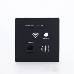 300 Мбит/с Настенный встроенный маршрутизатор Беспроводной маршрутизатор с панелью AP Система OPENWRT WiFi Повторитель-у