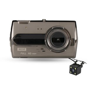 4 дюйма 1080P цинковый сплав Dash Cam IPS цветной экран автомобильный видеорегистратор HD ночное видение передний и задн