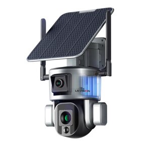 4K 8MP 4G Dual-lens Security камера Солнечная PTZ-камера с питанием Беспроводная двусторонняя связь PIR Обнаружение движ