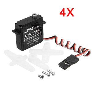 4X JX Servo PDI-HV0903MG 9.4g Цифровой стандарт с высоким крутящим моментом Сервопривод для модели RC