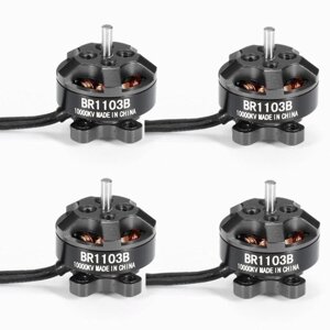 4X Racerstar Racing Edition 1103 BR1103B 10000KV 1-3S Бесколлекторный мотор черный для 50 80 100 RC Дрон FPV Racing