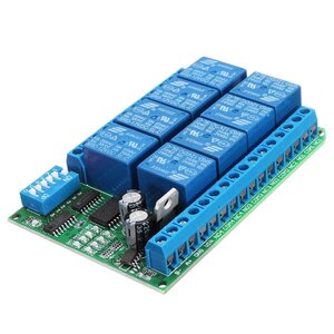 8-канальный DC 12 В RS485 Релейный Модуль Modbus RTU 485 Дистанционное Управление Переключатель Для ПЛК PTZ камера Монит