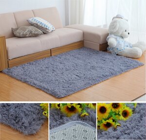 80x160cm Спальня Гостиная Soft Shaggy Анти Абсорбирующий коврик Slip Carpet