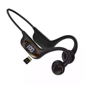 AKZ-G3 True Bone Conduction Earphone блютуз V5.3 300mAh Battery LED Display Type-C Sports Earhooks Headset