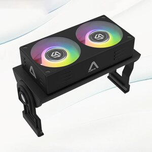 ALSEYE RAM Кулер Вентилятор охлаждения RGB Охладитель оперативной памяти с двойным 60-мм вентилятором PWM 1200-2000 об/м