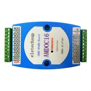 AMDOC16 DC 12V 24V 16DO RS485 изолированный переключатель связи цифровой выход MODBUS RTU PLC расширительная релейная пл