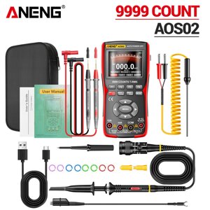 ANENG AOS02 9999 отсчетов Digital Professional Осциллограф Мультиметр 48 м/с 10 мГц ПК хранение данных о форме сигнала T