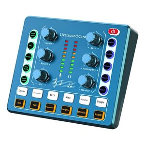 Аудиомикшер M8 Звуковая карта Headset Микрофон Webcast Entertainment Streamer Live Broadcast Noise Reduction Board Sound