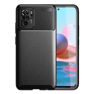 Bakeey для Xiaomi Redmi Note 10/Redmi Note 10S Чехол Роскошное углеродное волокно Шаблон с защитой Объектив Противоударн