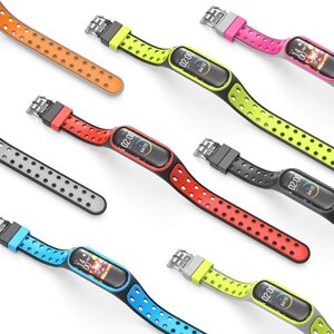 Bakeey Dual Color Силиконовый Watch Стандарты Замена ремешка для часов для Xiaomi Miband 5 Неоригинальный