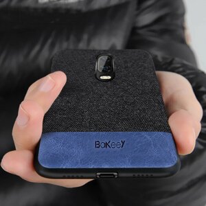 Bakeey Luxury Fabric Soft Силиконовый Край Противоударный Защитный Чехол Для OnePlus 7