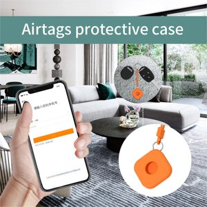 Bakeey Portable Pure Силиконовый Защитный чехол с ремешком для Apple Airtags Bluetooth Tracker