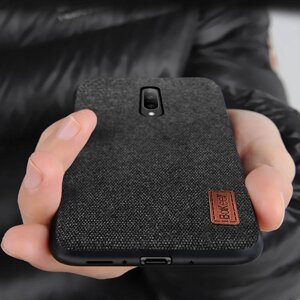 Bakeey Luxury Fabric Splice Soft Силиконовый Край Противоударный Защитный Чехол Для OnePlus 7 Pro