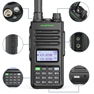 BaoFeng UV-13 PRO V1 Мощное двойное устройство мощностью 10 Вт Стандарты Walkie Talkie Type-C Зарядное устройство, дальн