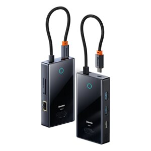 Baseus 8 в 1 Тип-C Док-станция USB-концентратор-разветвитель-адаптер с 5Gps USB3.0 * 2 USB2.0 PD100W USB-C 4K @ 60Hz HDM