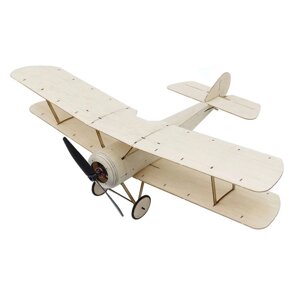 Dancing Wings Hobby K6 Sopwith Pup 378 мм Размах крыльев из пробкового дерева Micro RC Самолет Warbird Biplane KIT/KIT +