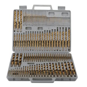 Drillpro 115pcs Titanium Plating Скрутка Дрель Бит Set 1/16-1/2 Inch Round Shank Twist Drill For Quick Wood Metal Drilli