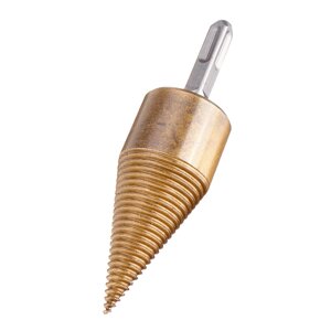 Drillpro 32/42mm Титановое покрытие HSS Round/Square/Hexagonal Shank Firewood Drill Bit Splitter Wood Split Cone Drill B