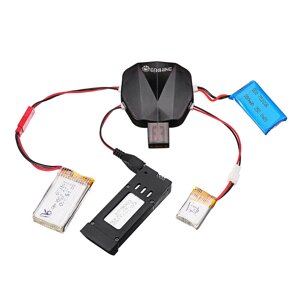 Eachine 4-in-1 1S 3.7V Lipo Батарея Зарядное устройство с 12 зарядным кабелем JST MX2.0 XH2.54 USB для E58 E010