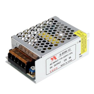 Geekcreit AC 100-240V to DC 12V 5A Импульсный блок питания 60 Вт Адаптер драйвера LED Полоса света