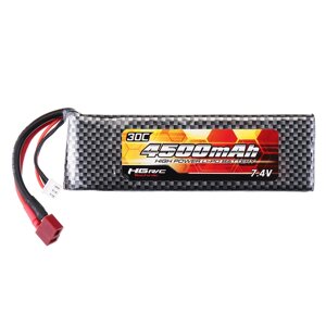 HG 7,4 в 4500 мач 30C 2S lipo батарея T plug для P402 P407 P601 P801 P802 1/10 1/12 RC авто детали QDBZ1001