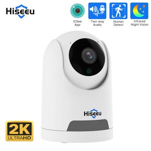 Hiseeu 2MP/4MP Внутренняя WiFi IP камера Панорамный обзор на 360° Интеллектуальное автоматическое отслеживание Двусторон