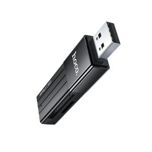 HOCO HB20 2 в 1 USB2.0 для чтения карт памяти SD/TF USB Flash Привод Аксессуары для ноутбуков