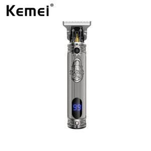 Kemei KM-700H Professional Barber Precise Zero Gapped Волосы Триммер Машинка для стрижки LCD Дисплей Аккумуляторная