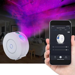 Коlorful Starry Sky Galaxy Проектор Nightlight Voice Коntrol WIFI Timeing Projection LED Cloud Star Night Light Projecti