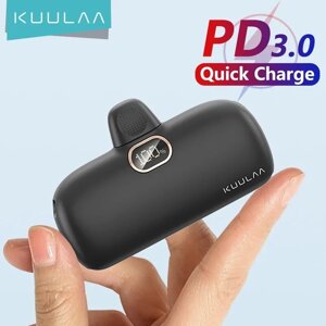 KUULAA Mini Power Bank 5000 мАч Power Bank QC PD Быстрая зарядка для iPhone 14 13 12 Batterie Externe Портативное зарядн