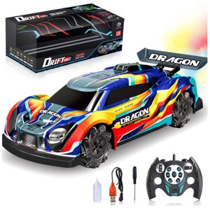 KYAMRC YL-66 1/14 2.4G 4WD RC Авто Распылитель для бокового дрейфа Светодиодный Вращение на 360° Модели транспортных сре