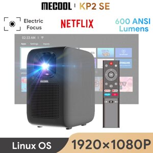 Mecool KP2 SE Проектор 1080P Сертифицированная ОС Linux 600ANSI Lumens 5G WIFI Электрический фокус Домашний кинотеатр