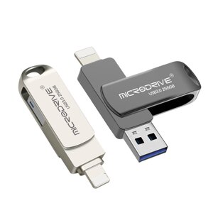 Microdrive 128GB USB Flash Drive USB3.0 Dual Interface High Speed Pendrive Mini Portable Memory U Disk для телефона, тел