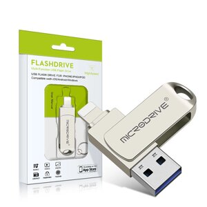 Microdrive 256GB USB3.0 Flash Диск с двойным интерфейсом Быстрая скорость передачи Pendrive Mini Portable Memory U Disk