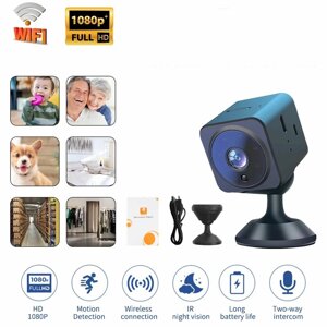 Mini AS02 камера Инфракрасная видеокамера ночного видения Домашняя безопасность Видеонаблюдение Беспроводной Wi-Fi камер